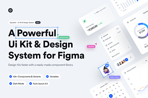 SquareUi - Ui Kit & Design System, an UI Kit Template by MhamdiRabii