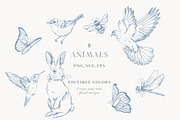 Blue Victorian Vintage Fine Line Art, a Decorative Illustration by Grace Noboa Illustrations (Thumbnail 7 of 14)