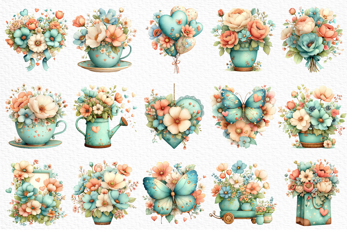 Whimsical Mother's Day Clipart, an Illustration by Craft Nest (Photo 6 of 11)