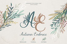 Autumn Embrace Floral Font