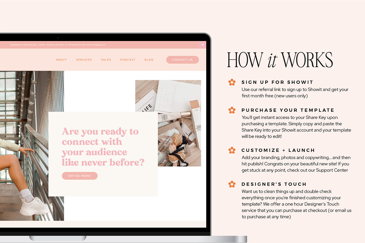 Showit Template for Marketers, a Websites & App Template by Lennox Creative Co. (Photo 5 of 6)