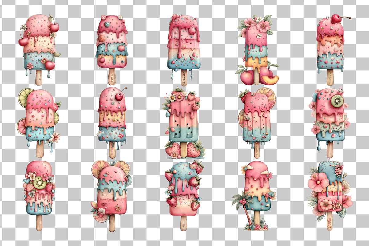 Summer Ice Cream PNG Clipart, a Food Illustration by Nicolle's Colorful Art (Photo 3 of 3)