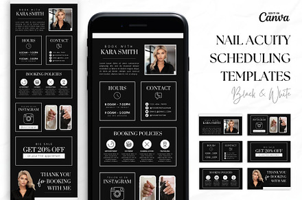 Nail Tech Acuity Scheduling • Canva, a Websites & App Template by OniriqveDesigns