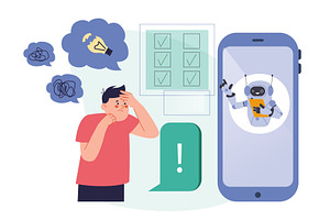 Neural network, artificial, a Technology Illustration by LadadikArt