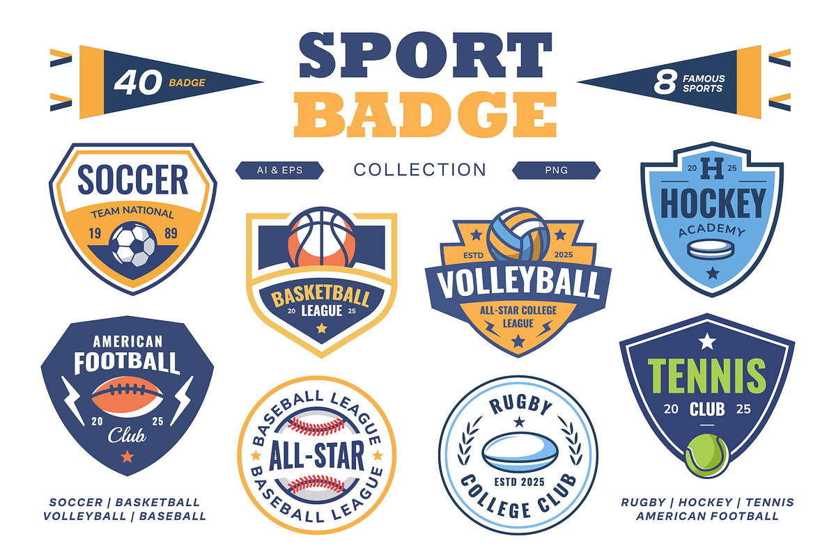 Sports Badge Collection, an Object Graphic by TSRY (Photo 1 of 9)