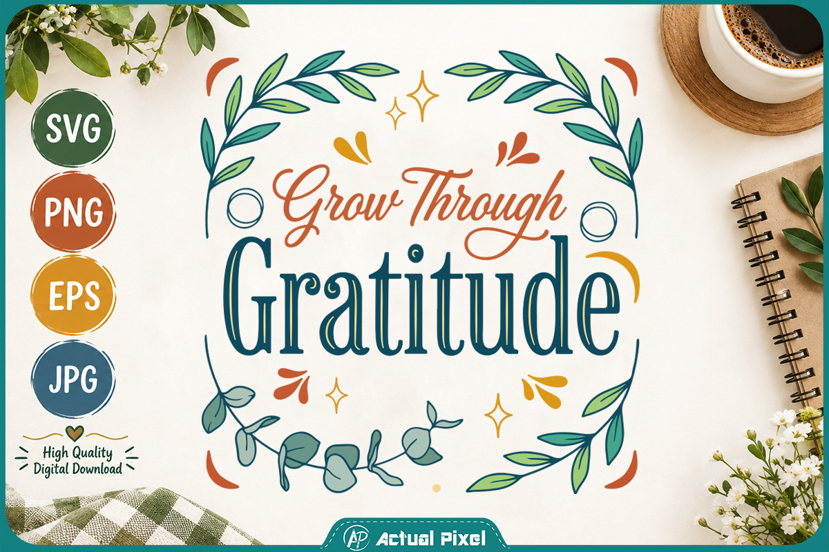 Gratitude Quotes Bundle, a Decorative Illustration by Actual Pixel (Photo 18 of 22)