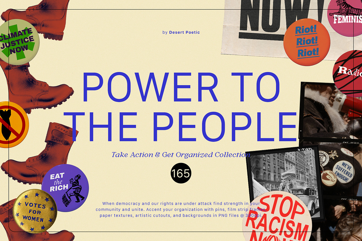 POWER TO THE PEOPLE Collage Pack, an Object Graphic by Desert Poetic (Photo 1 of 10)