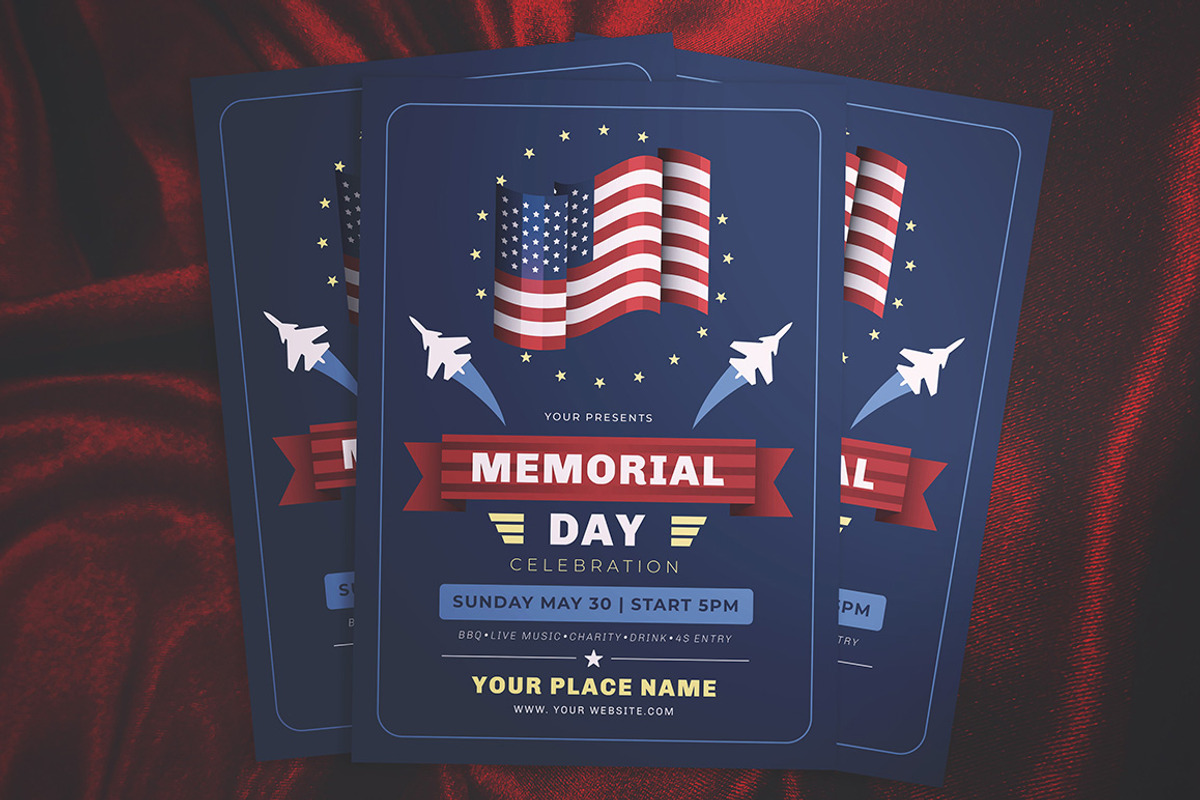 Memorial Day Flyer, a Flyer Template by Gumico Studio.