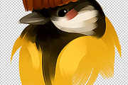 Birds in winter hats, an Animal Illustration by Ira Cvetnaya (Thumbnail 8 of 8)