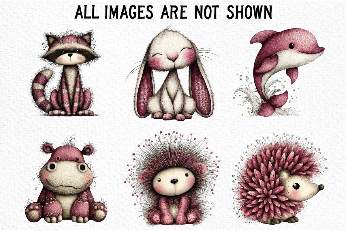 Baby Animal Clipart Bundle, an Illustration by Craft Nest (Photo 3 of 6)