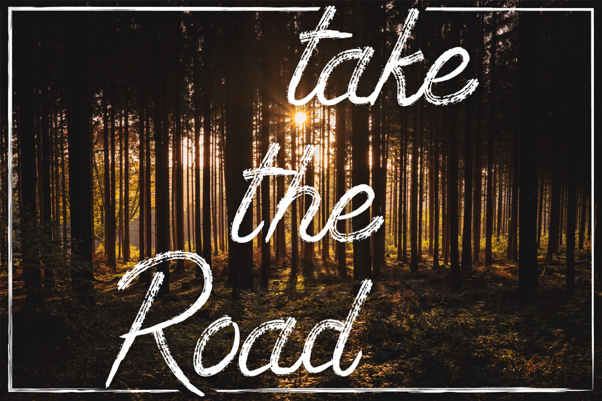 Wanderlust - Dry brush font preview 4