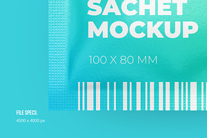 Sachet Mockup 100x80mm