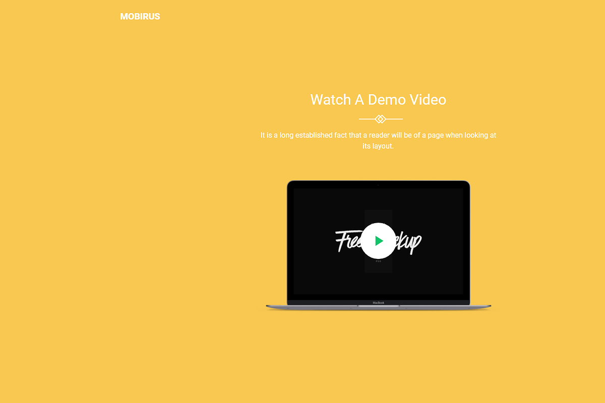 Mobirus - Landing Page Template, a Bootstrap Template by Pichforest Studio (Photo 4 of 6)