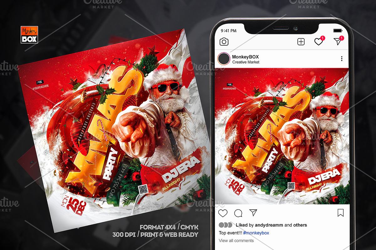 Flyer Xmas Party, a Flyer Template by MonkeyBOX (Photo 2 of 3)