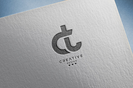 Alphabet Letters Icon Logo CT or TC