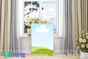 Mock up Frame, For Canva Template, a Print Template by Mockup Shop