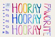 Watercolor Words Clip Art Words, a Decorative Illustration by Eryn Rose Design (Thumbnail 1 of 13)
