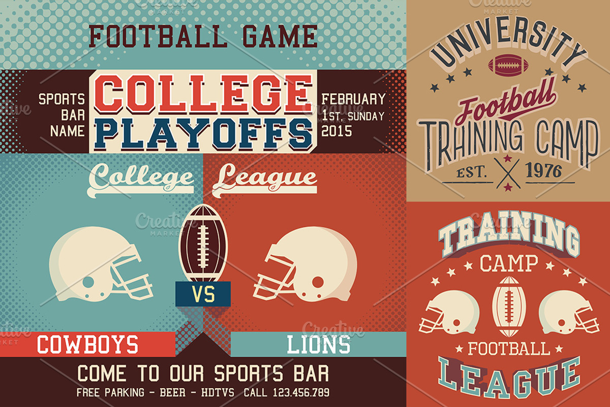 American Football Illustrations, an Education Illustration by Paul Lesser (Photo 1 of 4)