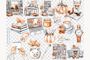 Autumn Planner Clipart Collection, a Person Illustration by GlamArtZhanna (Thumbnail 7 of 8)