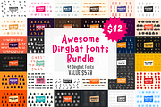 Awesome Dingbat Fonts Bundle, a Symbol Font by Masyafi Studio
