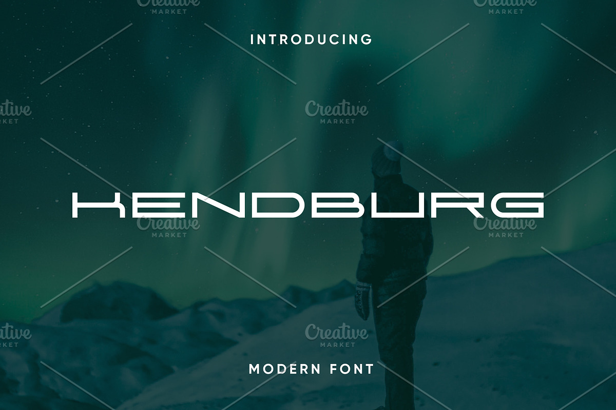Kendburg Futuristic Font, a Sans Serif Font by Artiveko (Photo 1 of 4)