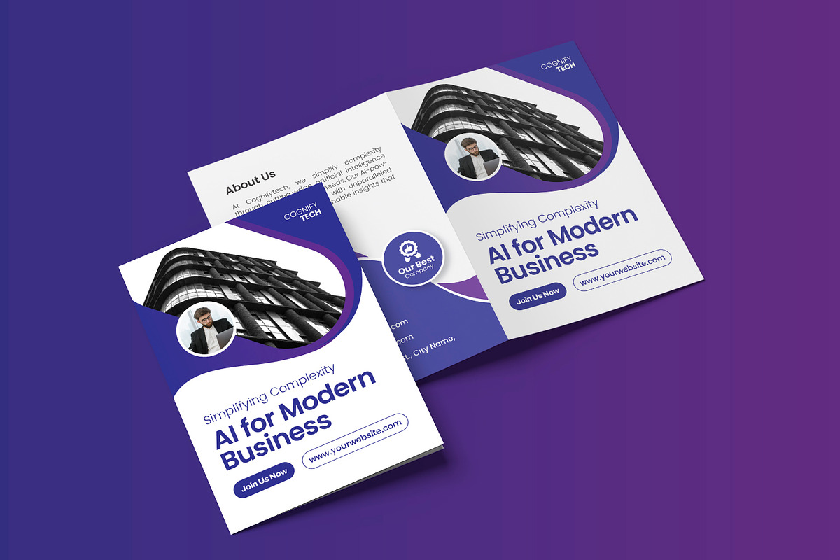 Cognifytech - Bifold Brochure, a Brochure Template by Esensifiksi.studio (Photo 2 of 3)