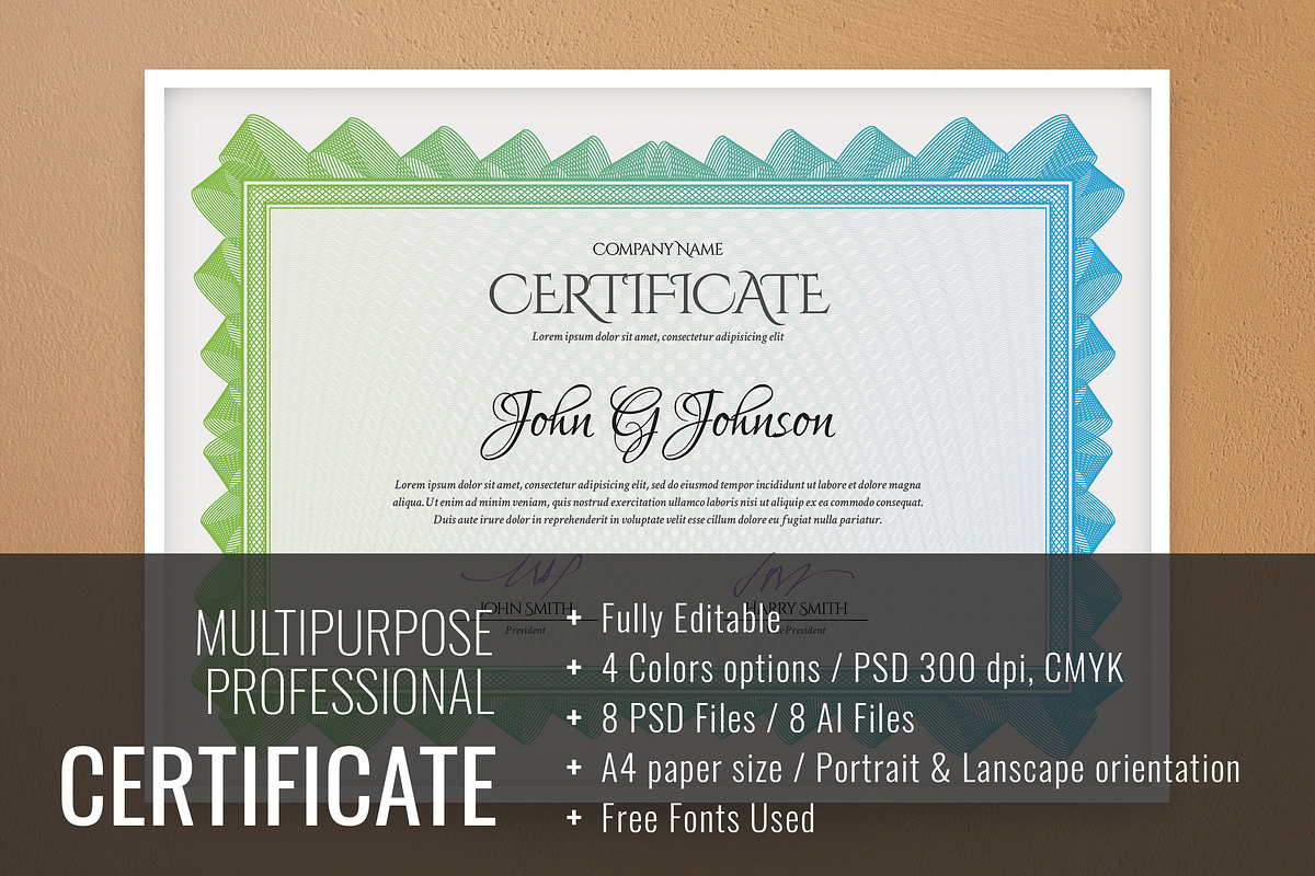 Multipurpose Template Certificate, a Stationery Template by Sunny (Photo 1 of 9)