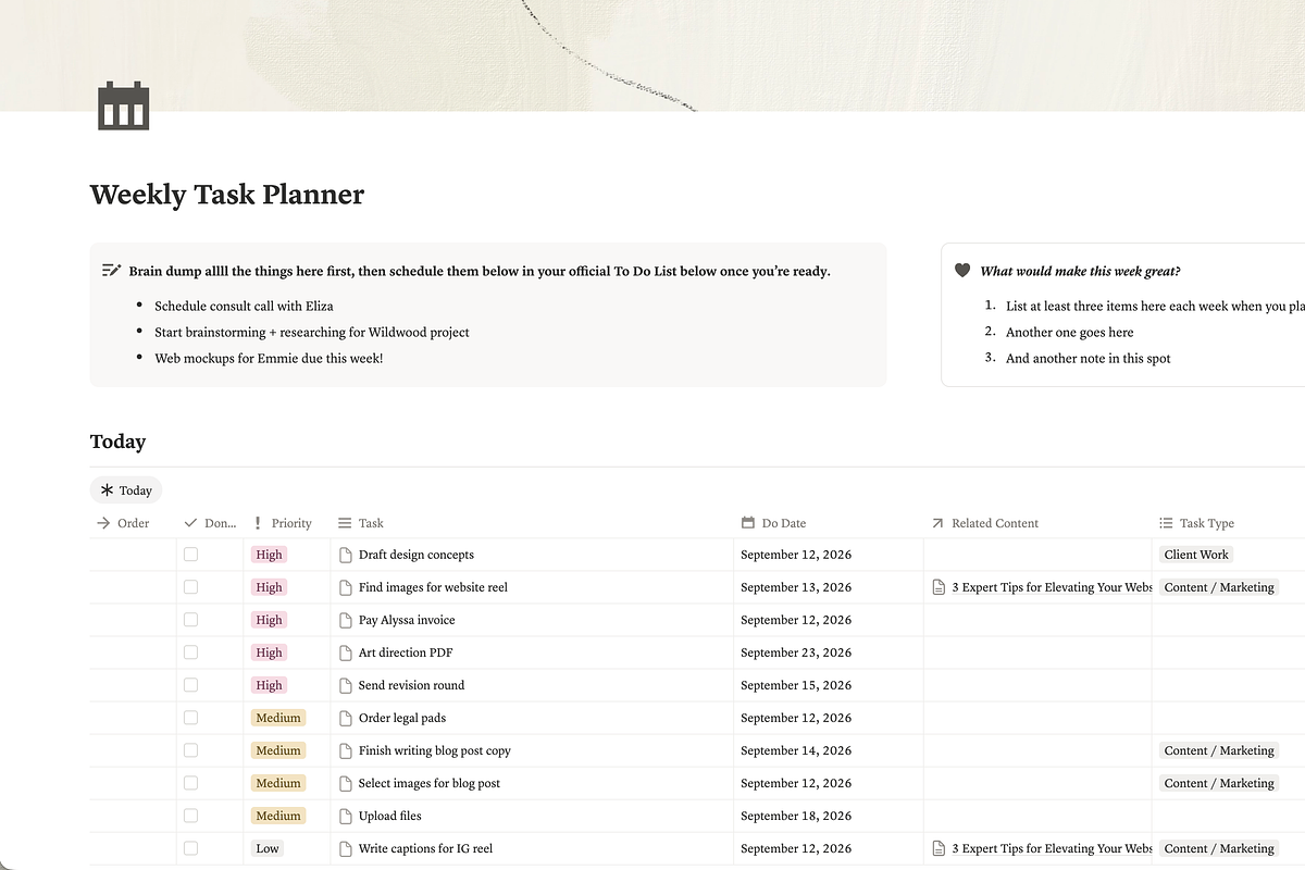 Studio Operations - Notion Bundle, a Marketing Template by MARA Design Co. (Photo 3 of 7)