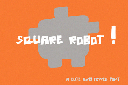 Square robot font