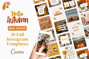 Fall Real Estate Instagram Posts