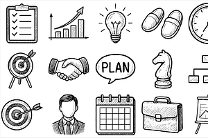 Business Strategy Icons, an Object Graphic by nikagraphic