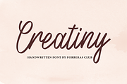 Creatiny | Handwritten Font, a Script Font by Forberas Club (Thumbnail 1 of 7)