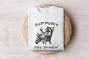 Raccoon with Wine, Day Drinking Art, an Illustration by SharpMarketplace (Thumbnail 7 of 9)