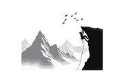 Rock Climbing Silhouette Bundle, an Object Graphic by Designs_River (Thumbnail 11 of 16)