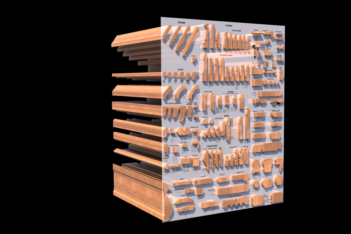 Molding Kitbash V1 - 128 Profile Set, an Architecture 3D Model by RoHo Productions (Photo 3 of 28)