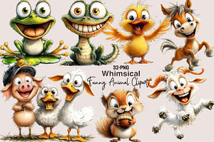 Funny Animal Clipart Bundle