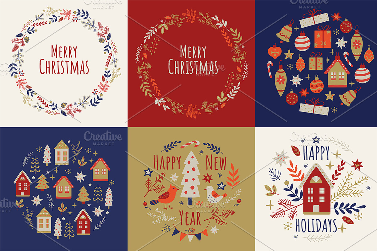 Christmas and New Year Design Kit, a Seasonal Illustration by Artspace (Photo 3 of 6)