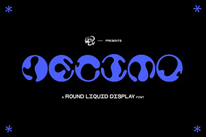 DECIMO Round Liquid Display Typeface, a Font by MDP TYPEFACES