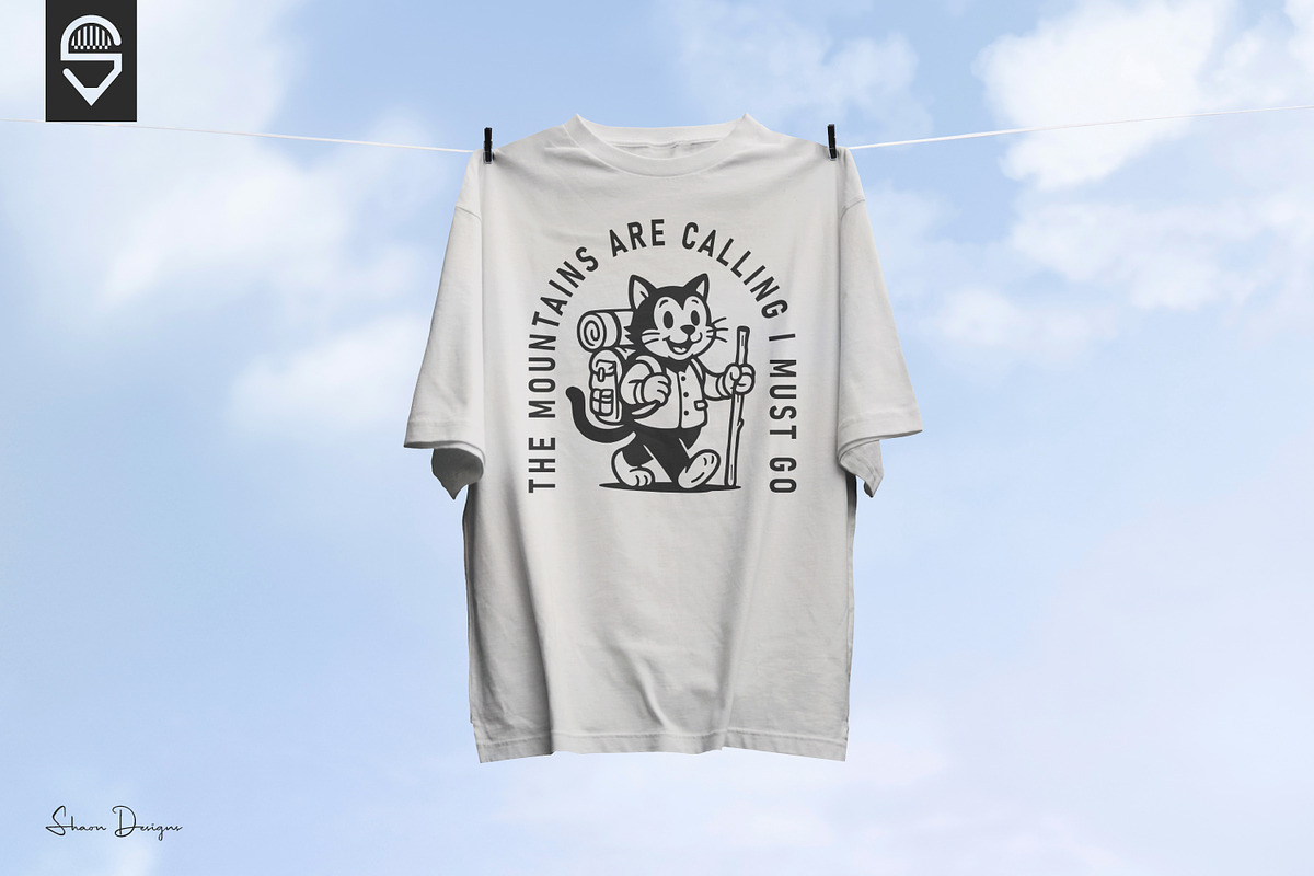 Dog And Cat Hiking Adventure T-shirt, an Animal Illustration by shaondesigns (Photo 3 of 5)