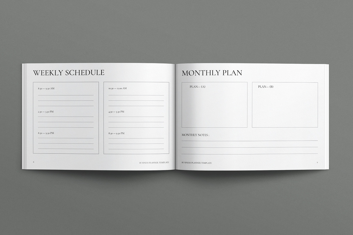 Planner Template Landscape, a Brochure Template by E-Type (Photo 4 of 7)