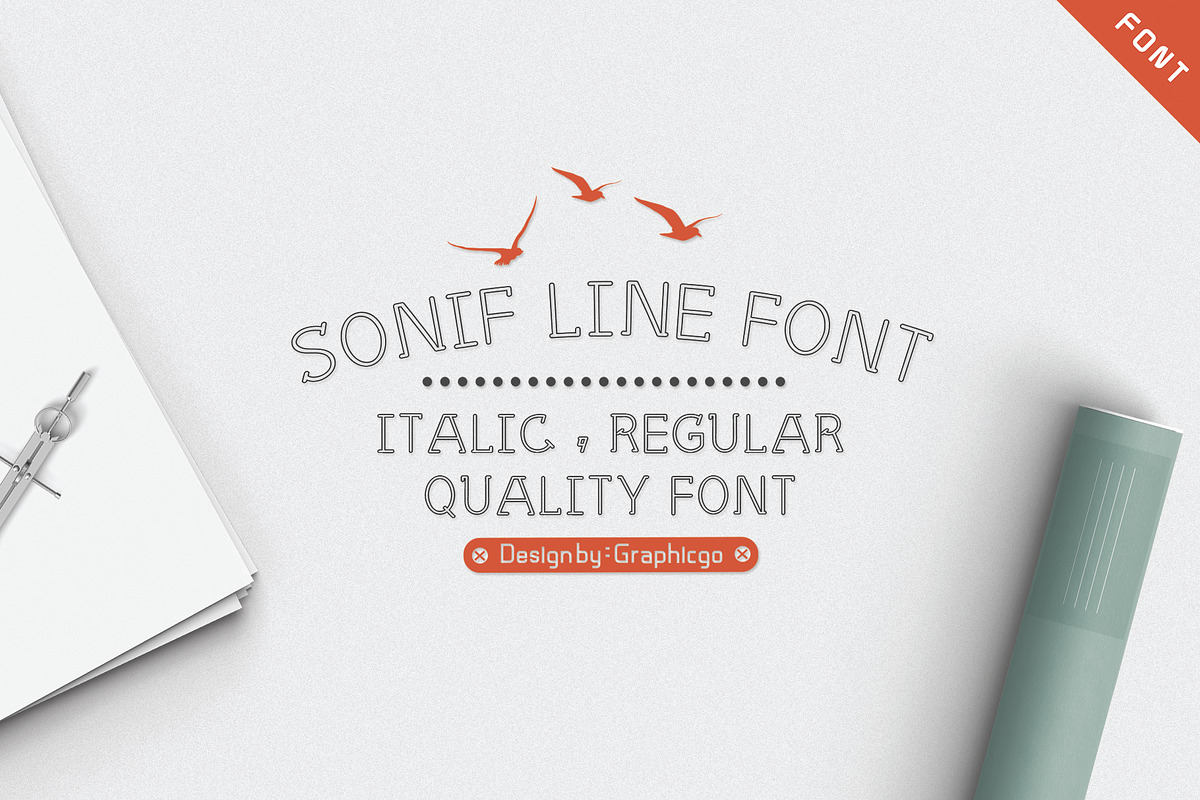 Sonif Line Font