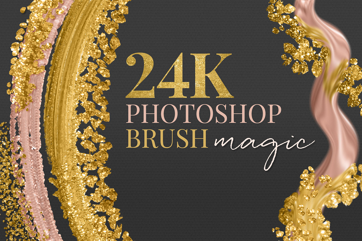 24K Metallic Gold Brush Gold Effects, a Brush Add-On by Creators Couture (Photo 1 of 16)