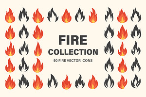 Fire Vector Icons Set, an Object Graphic by Gomolach