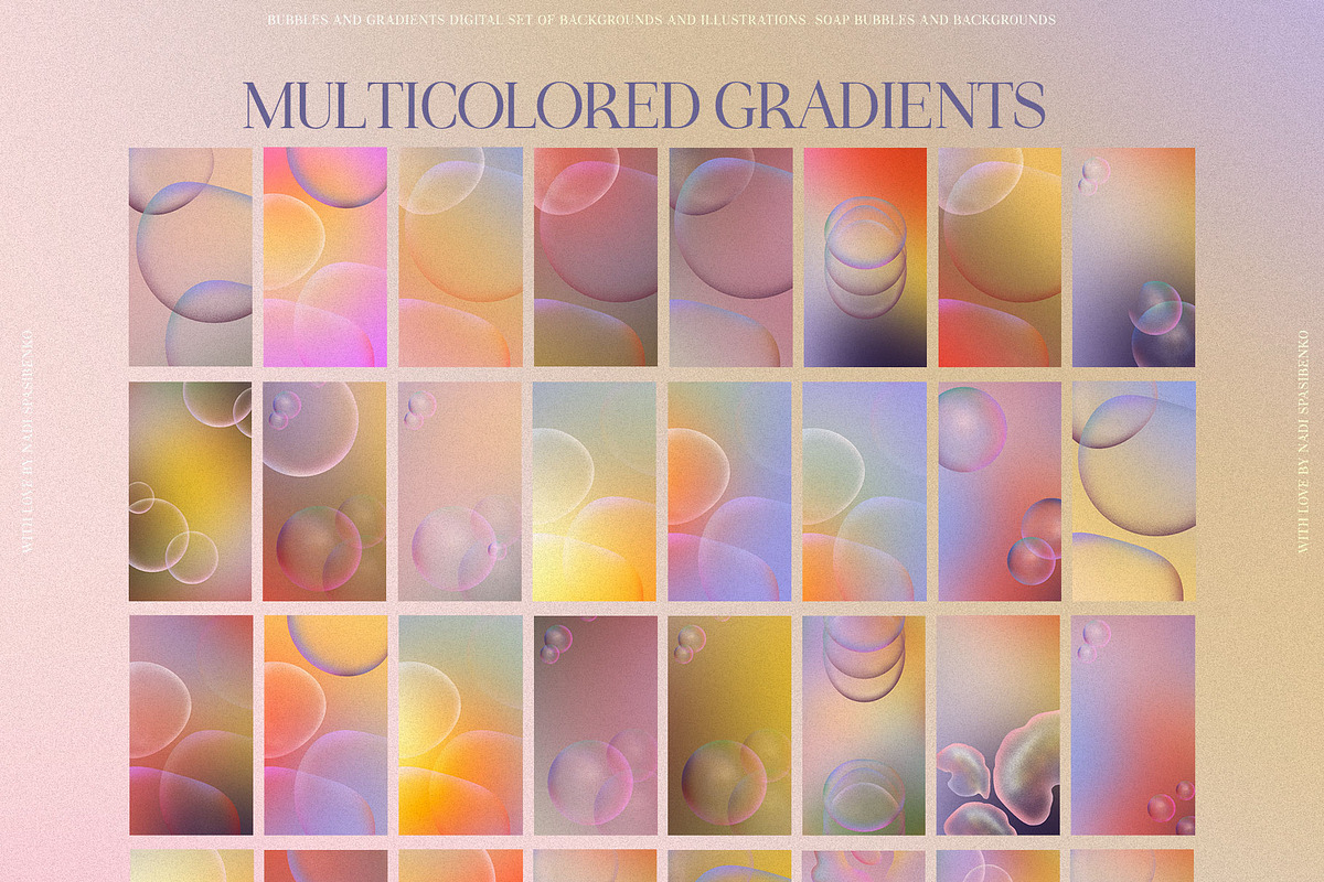 Bubbles & Colorful Gradients, a Wallpaper Graphic by nadispasibenko (Photo 10 of 15)