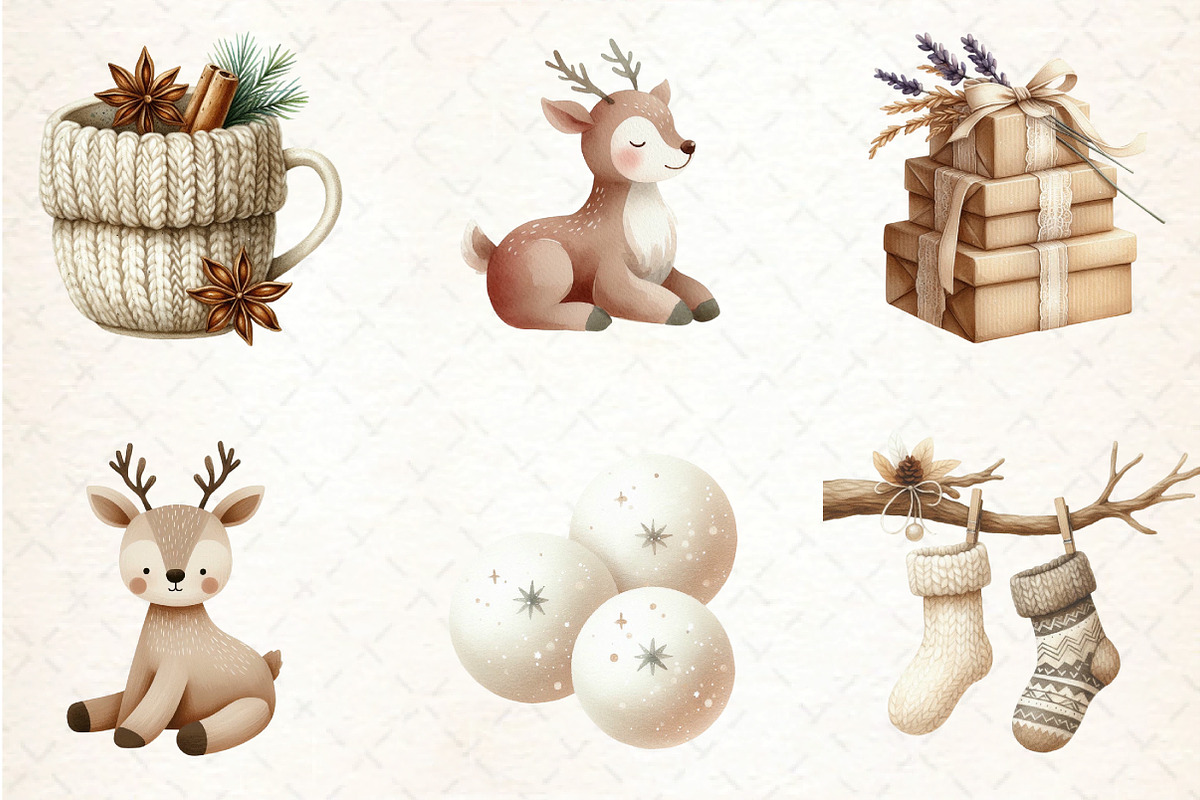 Nordic Christmas Clipart, an Illustration by DreamCafeArt (Photo 6 of 6)