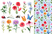 Watercolour wild nature, a Pattern Graphic by Sundra (Thumbnail 2 of 19)