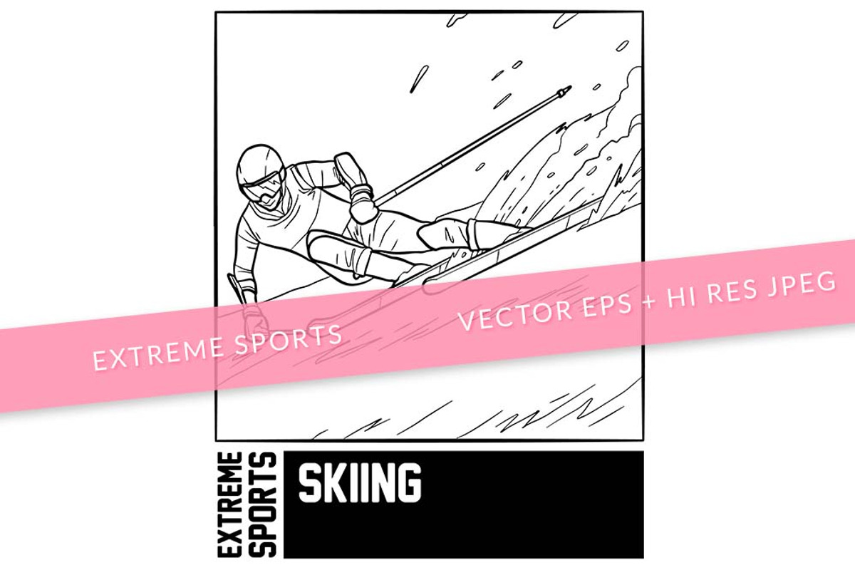 Extreme Sports Coloring, an Education Illustration by SCworkspace