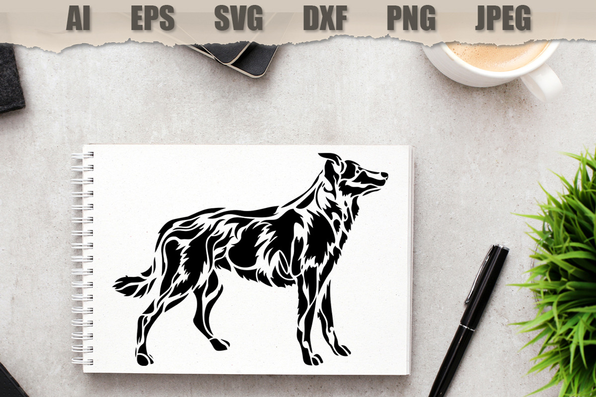 Stencils Dog Silhouette, an Animal Illustration by MARYCRAFTIRIA (Photo 3 of 3)