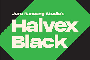 Halvex Black – Bold Geometric Sans