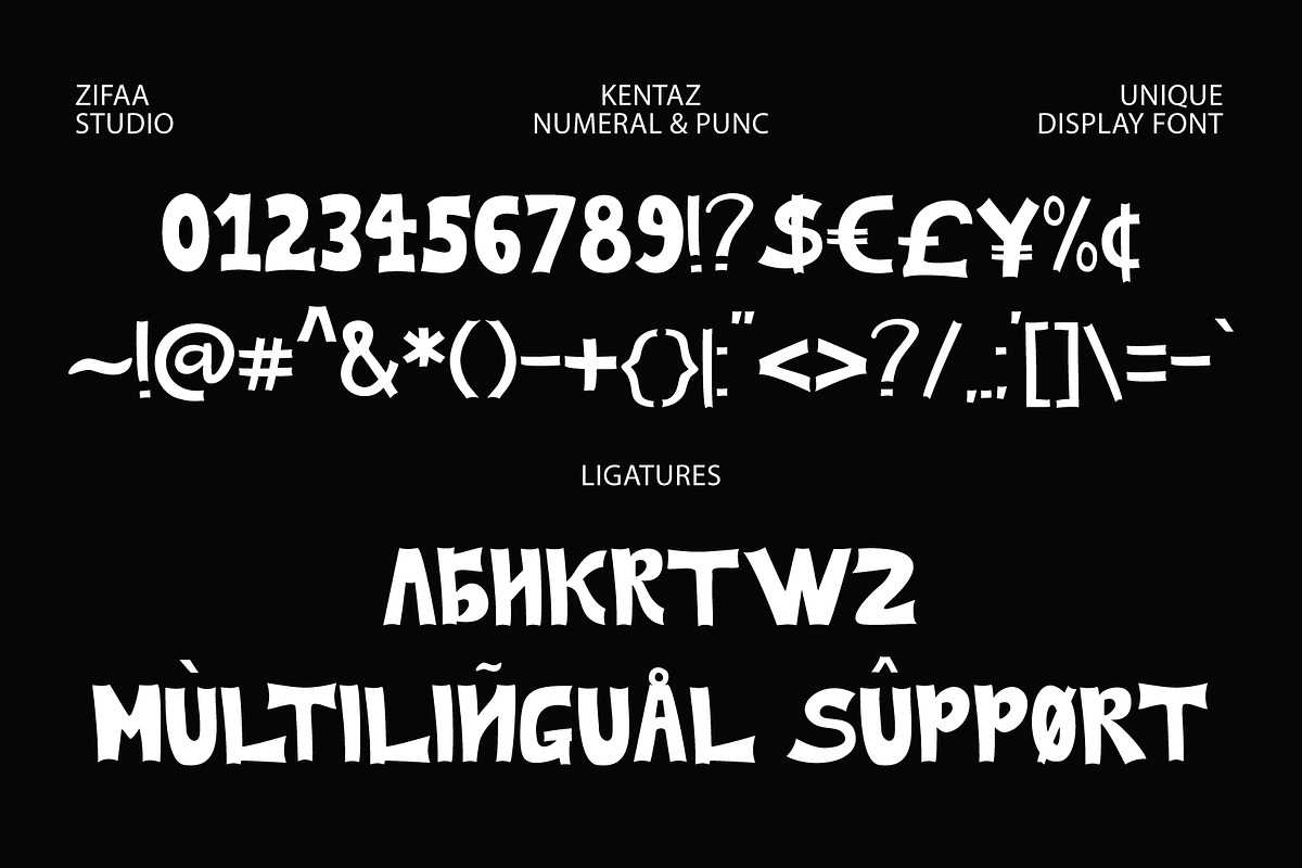 Kentaz Unique Display Font, a Handwritten Font by Eltypesstudio (Photo 6 of 10)